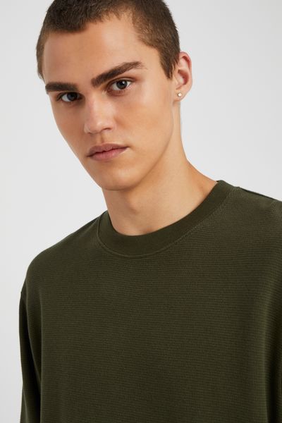 T-shirt gaufr&eacute; manches longues