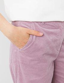 Pantalon wide leg velours cropped