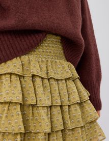 Jupe imprim&eacute;e &agrave; volants