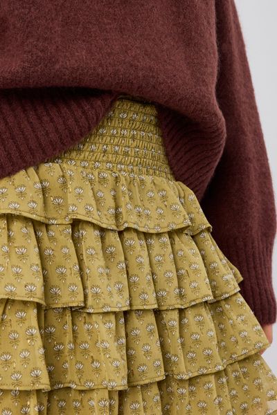 Jupe imprim&eacute;e &agrave; volants