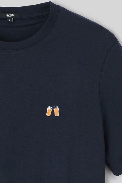 T-shirt broderie poitrine