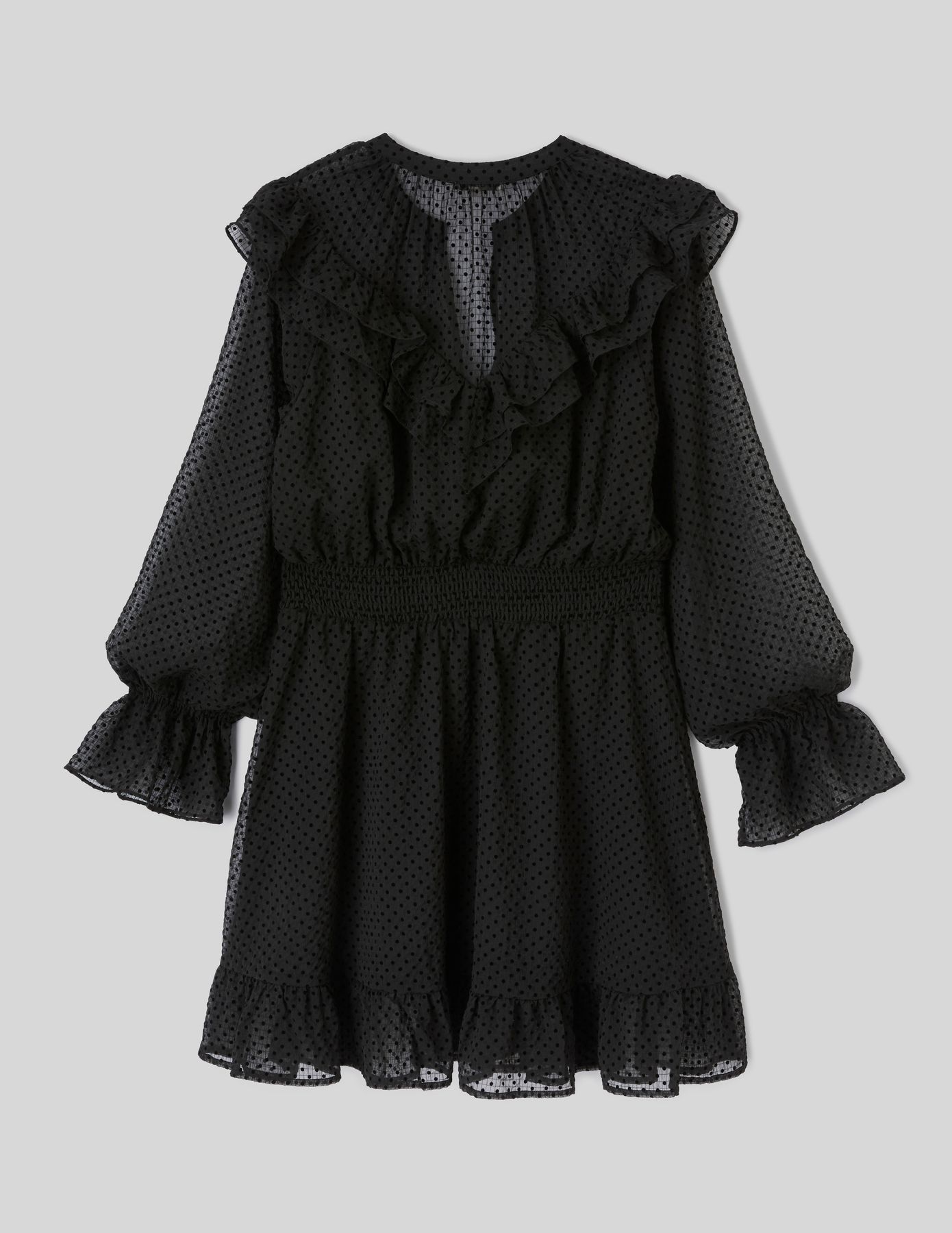 Robe courte &agrave; volants