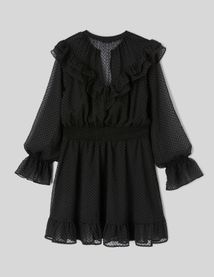 Robe courte &agrave; volants