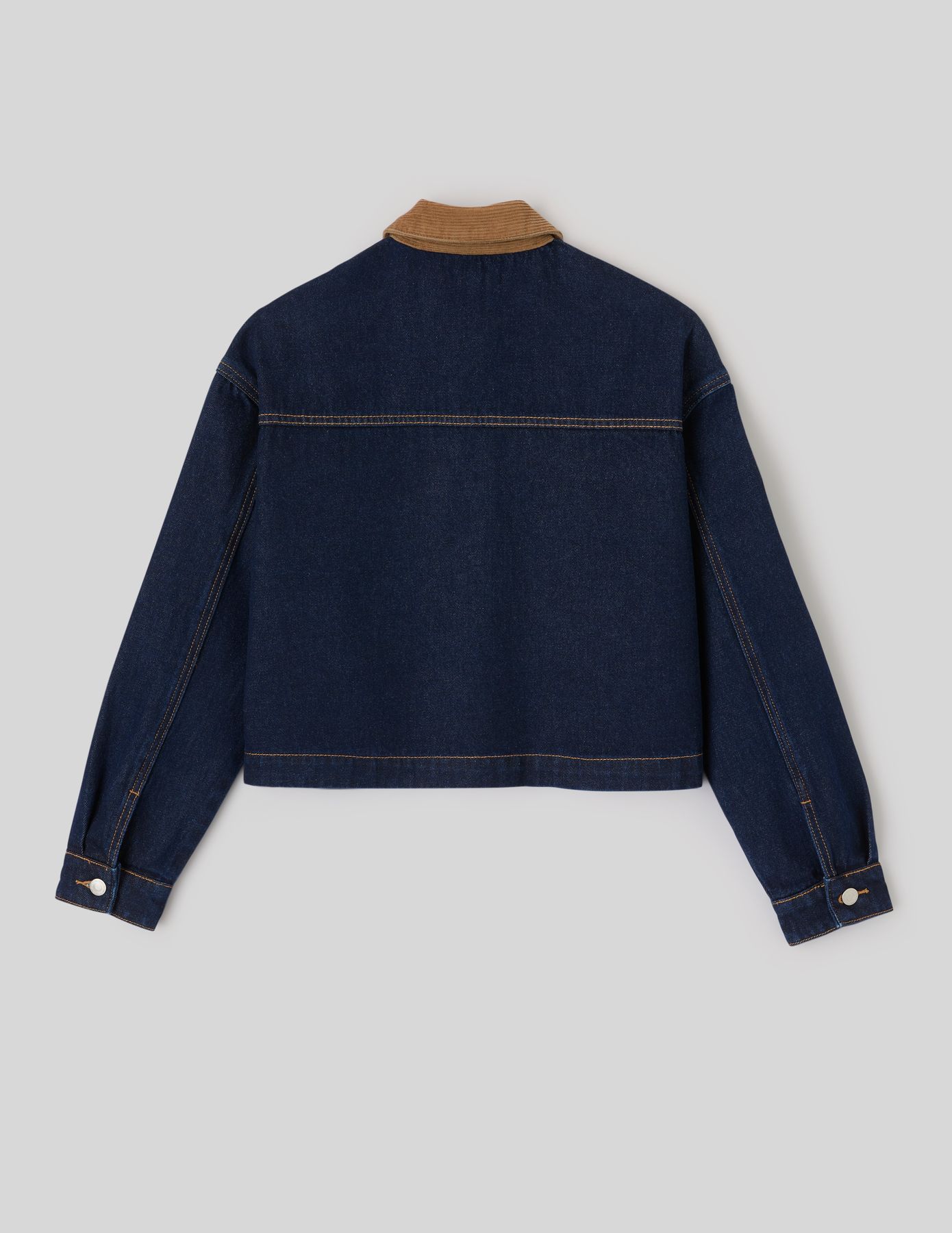 Veste en jean col velours