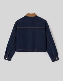 Veste en jean col velours