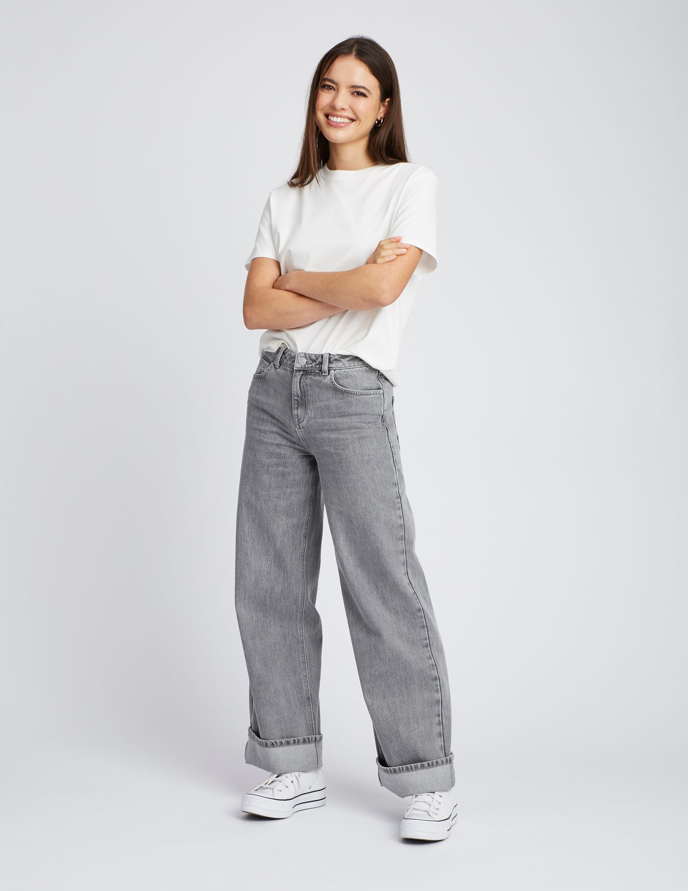 Jean wide leg revers