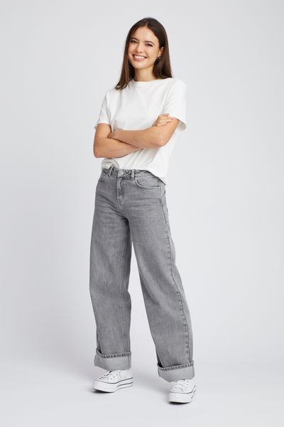Jean wide leg revers