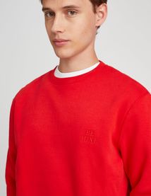 Sweat col rond brodé message