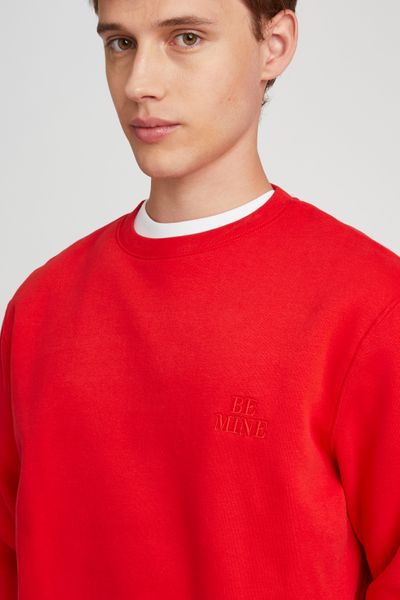 Sweat col rond brodé message