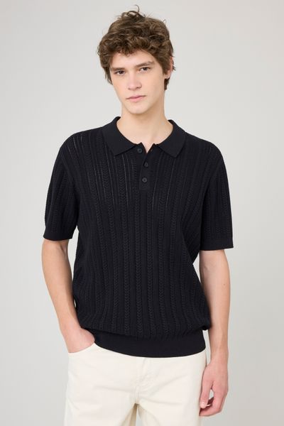 Polo maille fantaisie
