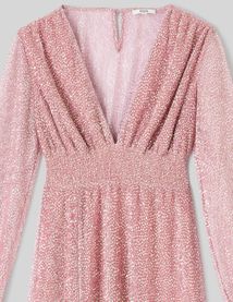 Robe longue plissée