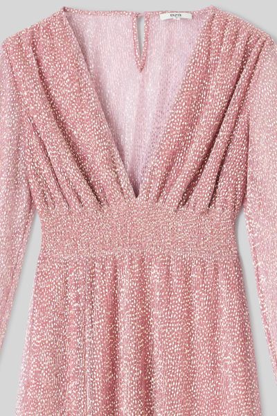 Robe longue plissée