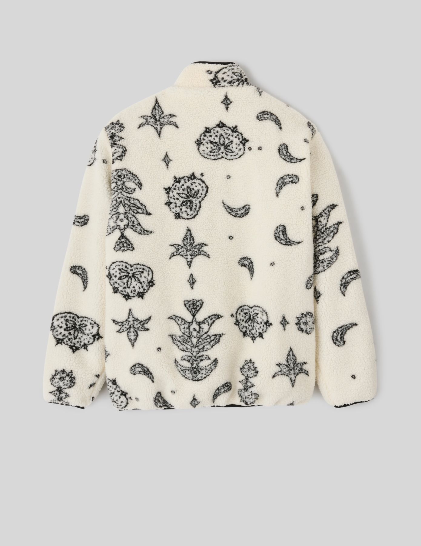 Veste zipp&eacute;e imprim&eacute;e sherpa