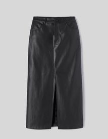 Jupe longue tissu enduit