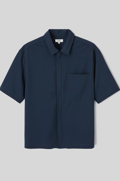 Chemise zipp&eacute;e manches courtes
