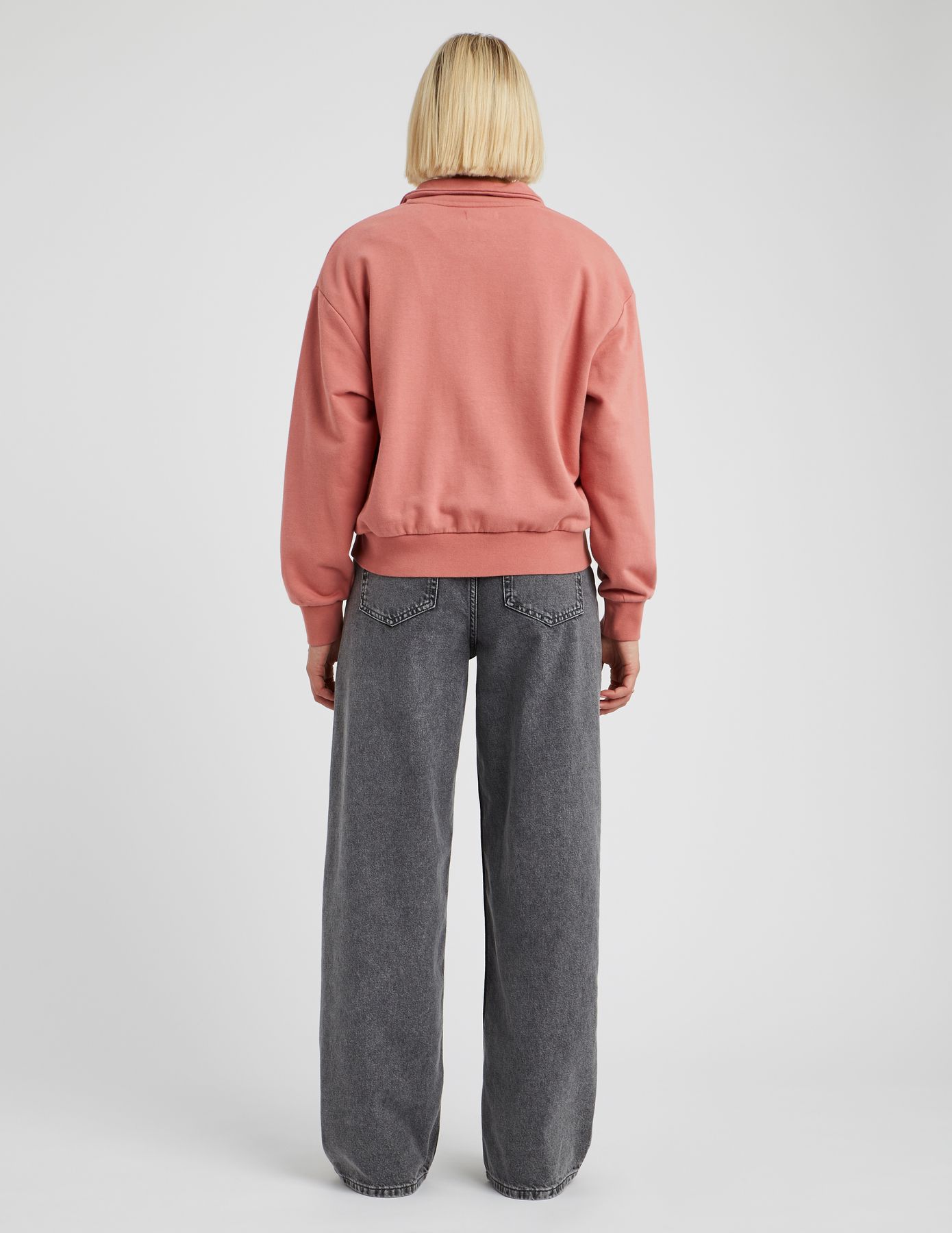 Sweat col montant zippé
