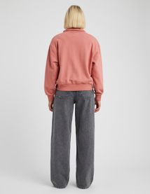 Sweat col montant zippé