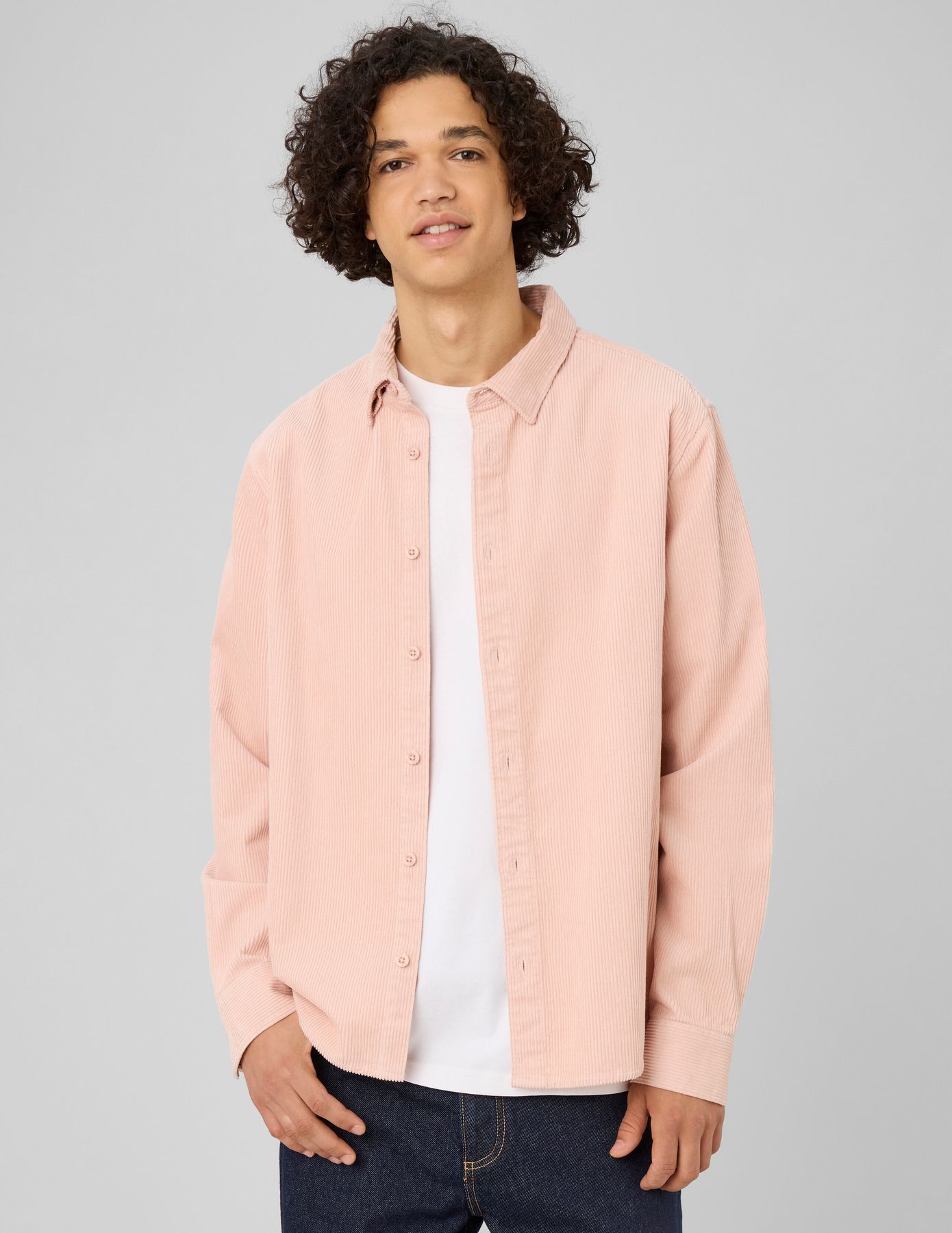 Chemise en velours c&ocirc;tel&eacute;