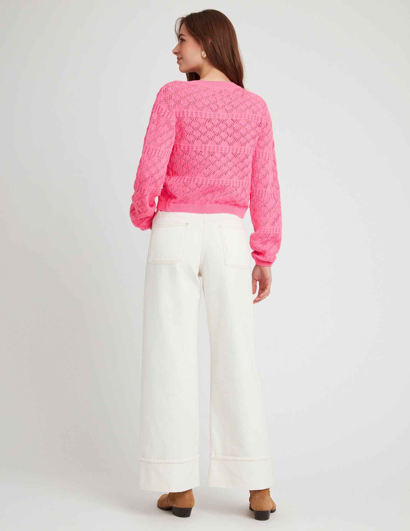 Gilet ajouré uni
