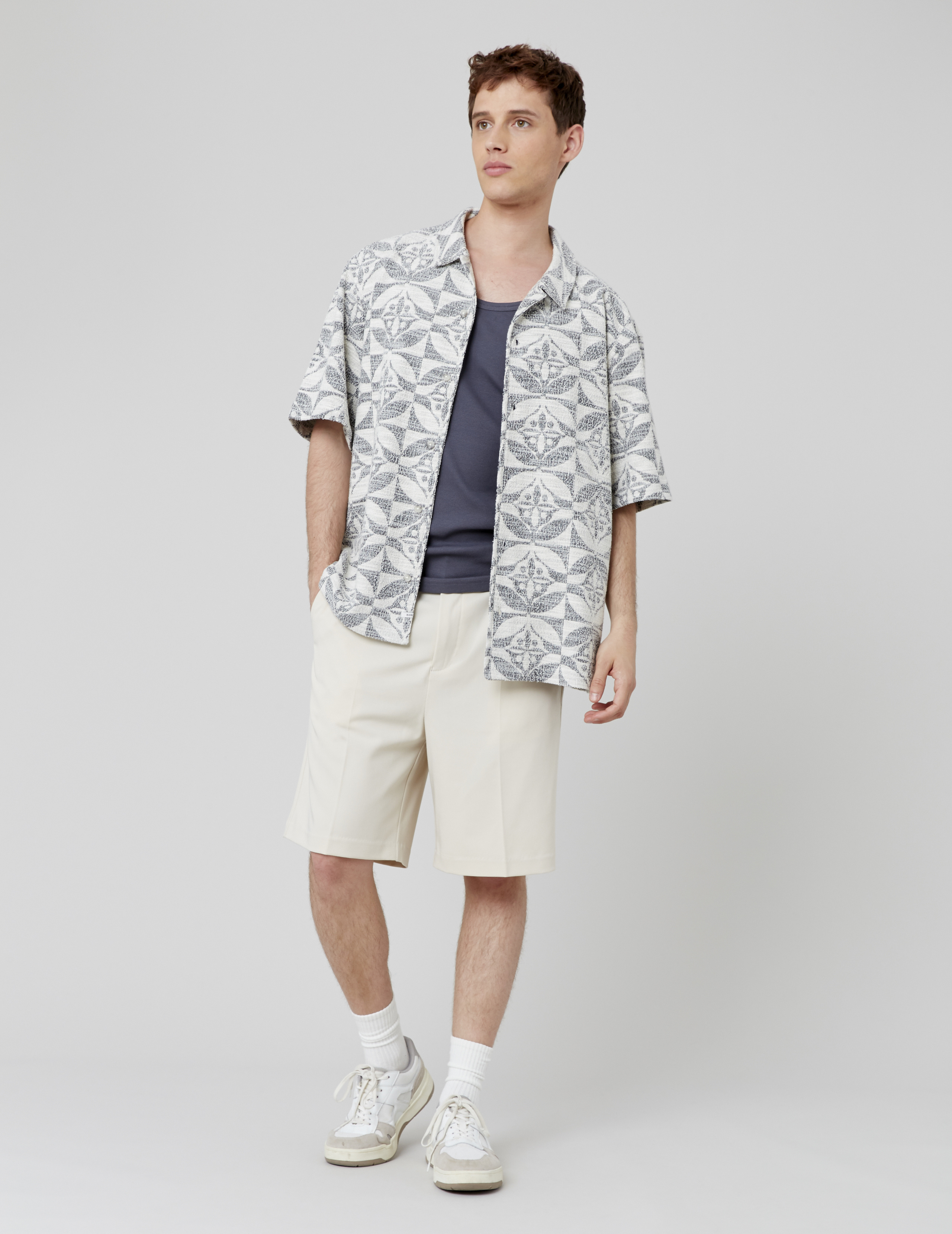 Chemisette en maille Jacquard