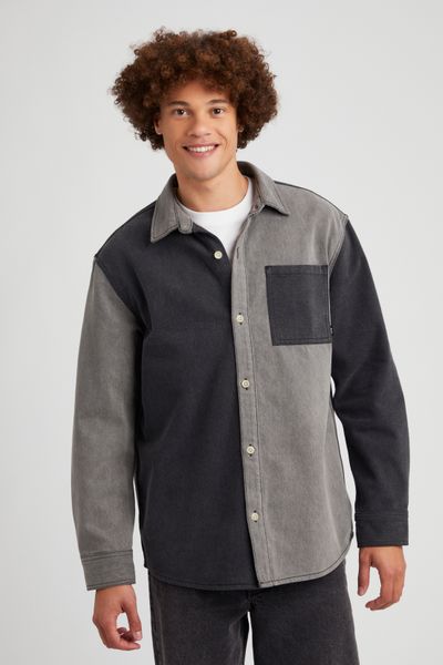 Surchemise en jean patch