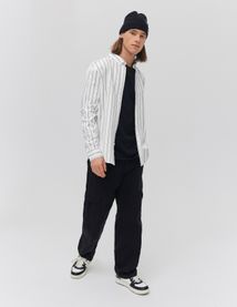 Chemise rayée droite