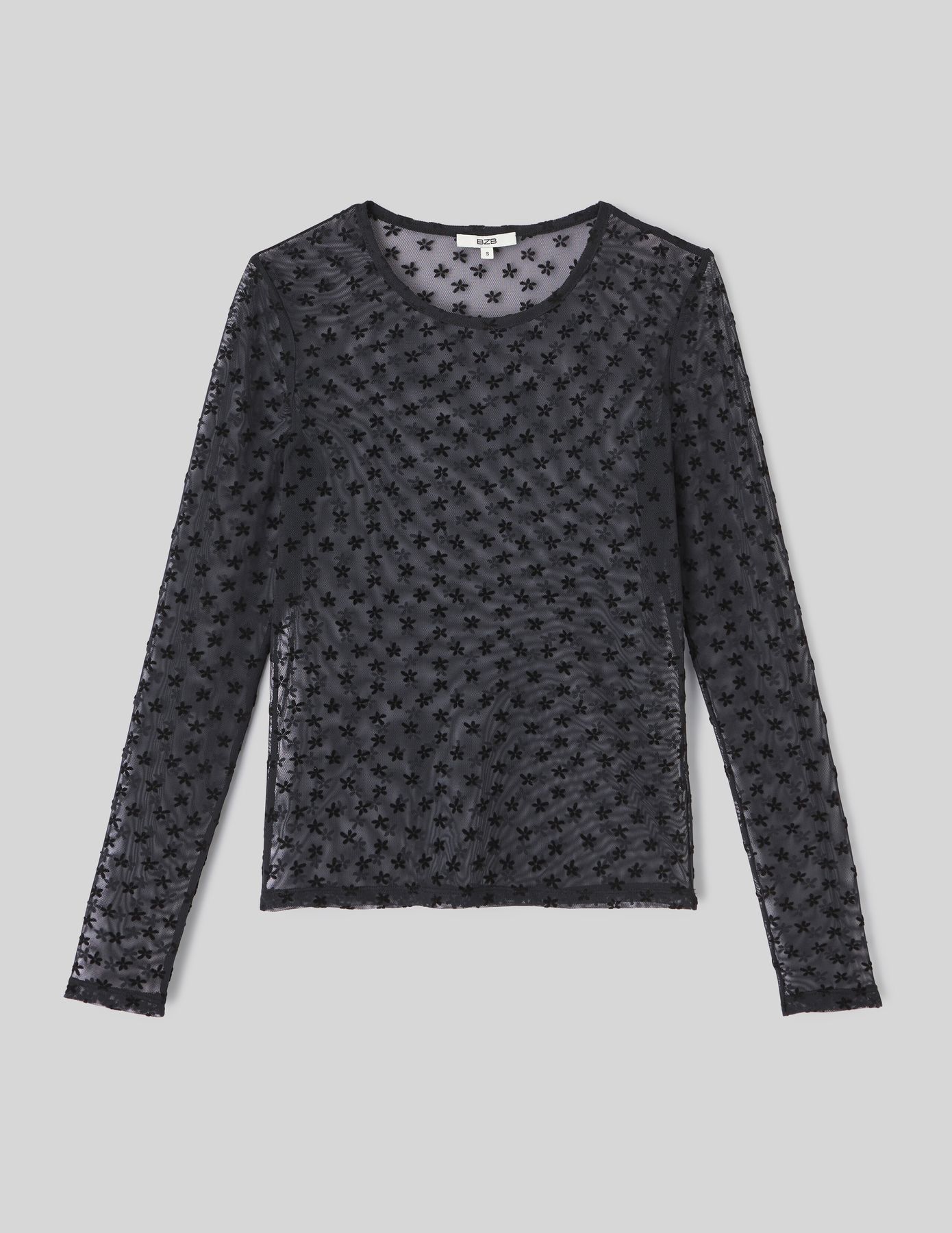 T-shirt résillé imprimé flock