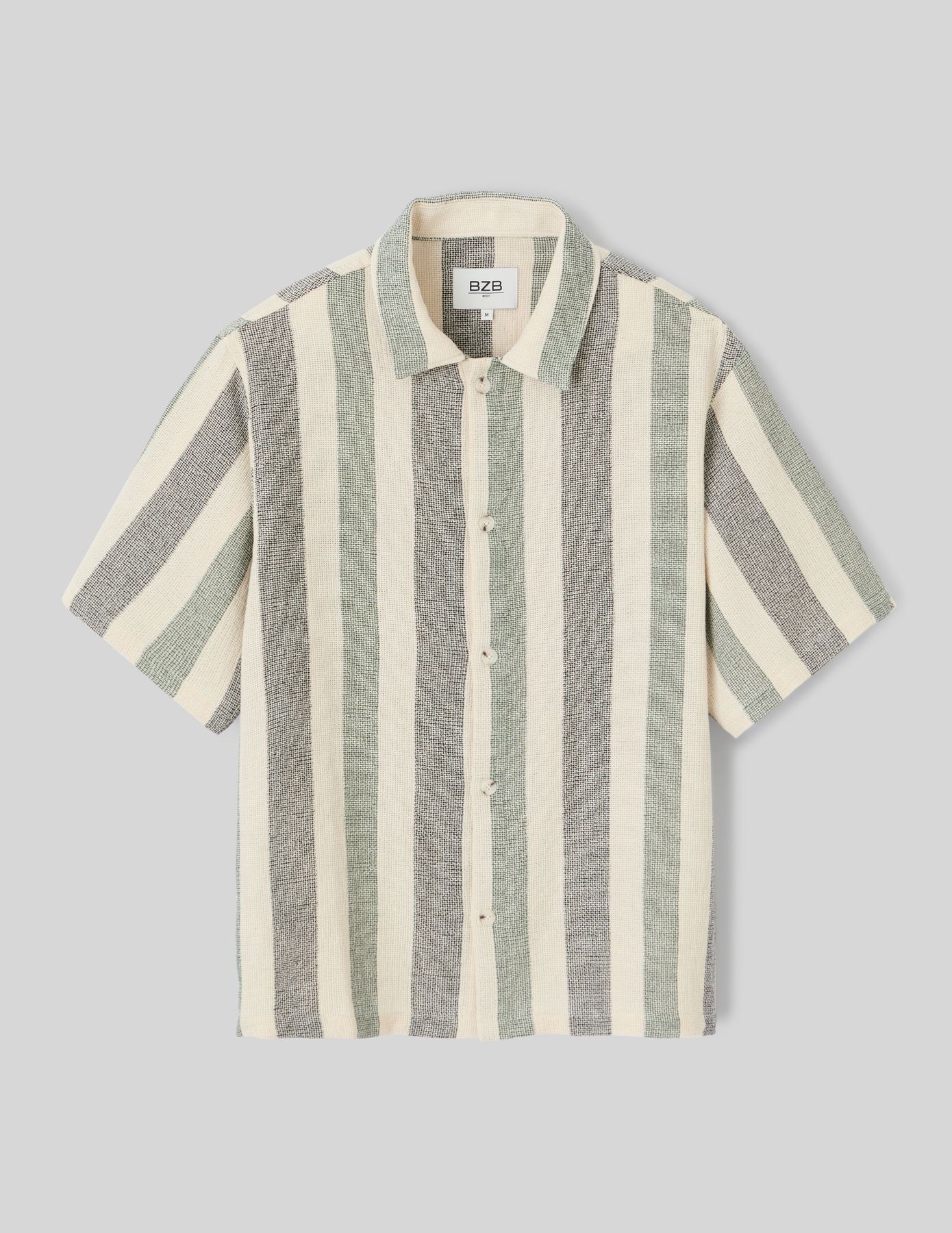 Chemise manches courtes rayée tricot