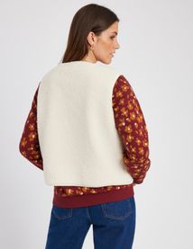 Gilet sans manches en sherpa