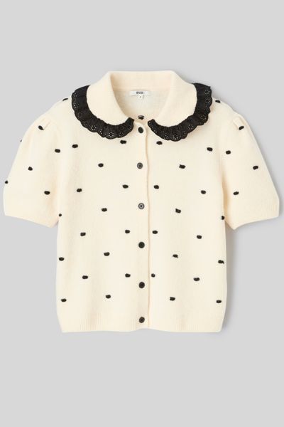 Gilet jacquard pois