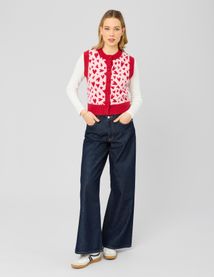 Gilet sans manche motif c&oelig;ur