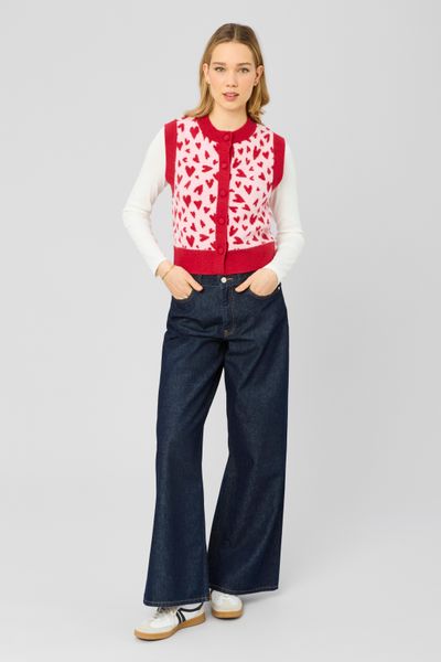 Gilet sans manche motif c&oelig;ur