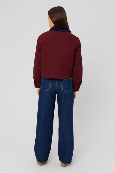 Veste en twill col velours