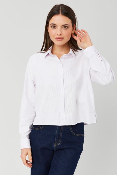Chemise courte rayée