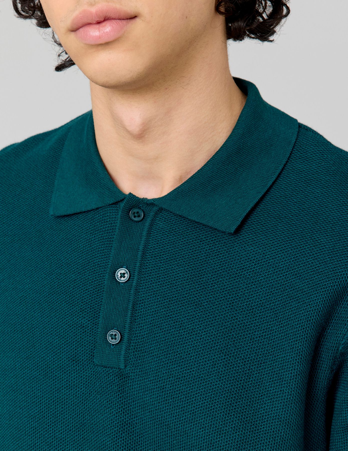 Polo matière fantaisie