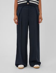 Pantalon large &agrave; pinces