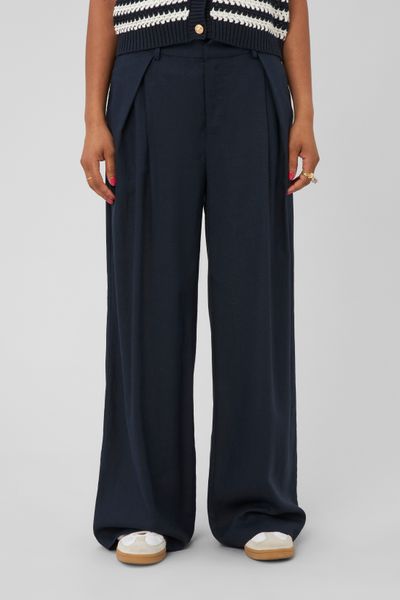 Pantalon large &agrave; pinces
