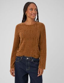 Top dentelle flock