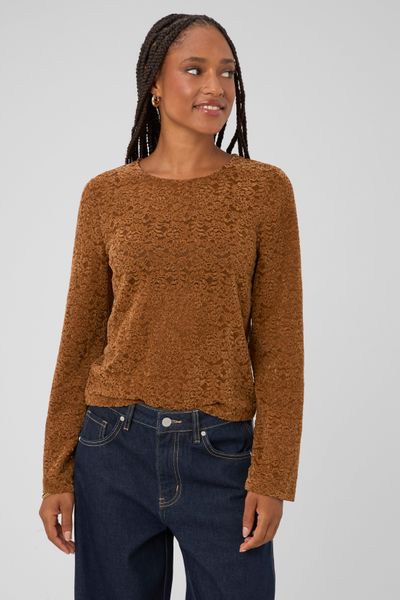 Top dentelle flock