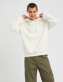 Sweat à capuche matière fantaisie