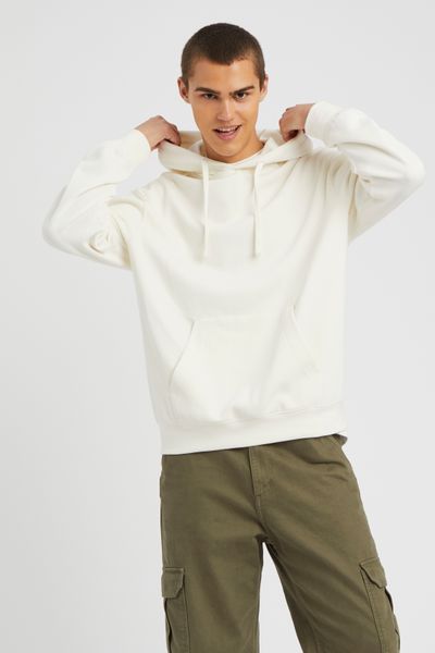 Sweat à capuche matière fantaisie