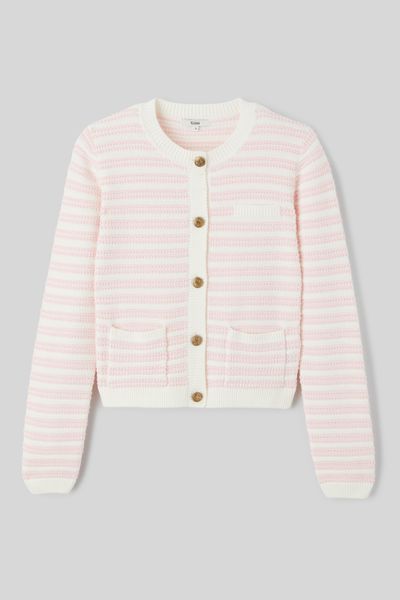 Gilet boutonné rayé