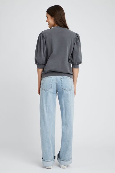 Sweat délavé avec fronces