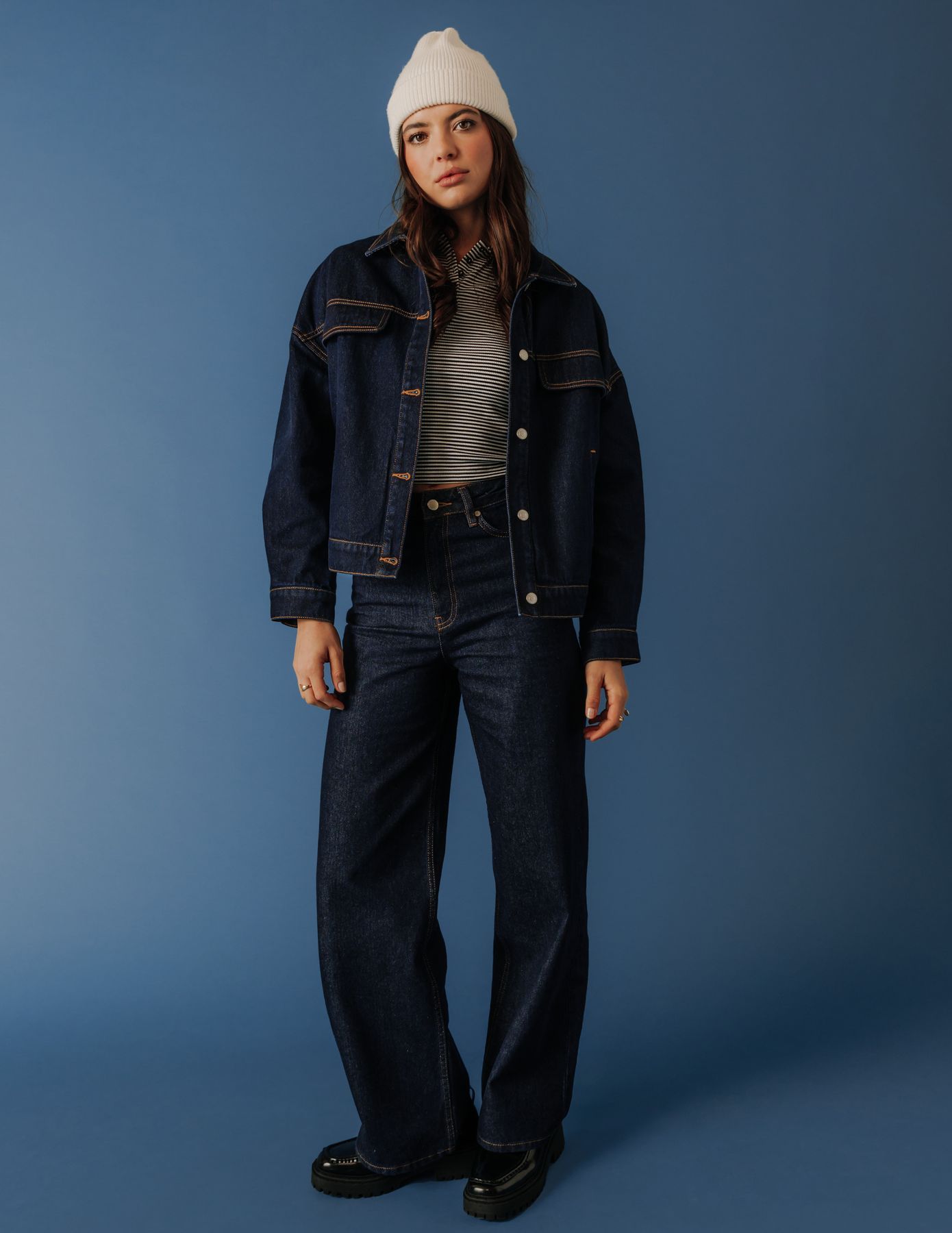 Veste en jean brut