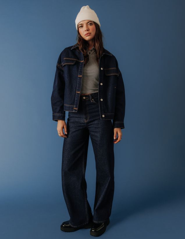Veste en jean brut