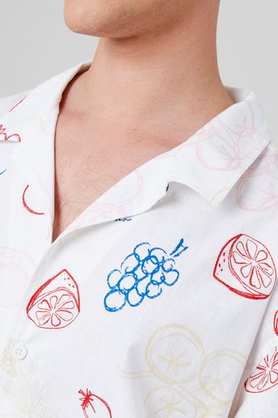 Chemise manches courtes imprim&eacute;e