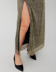 Robe longue pliss&eacute;e