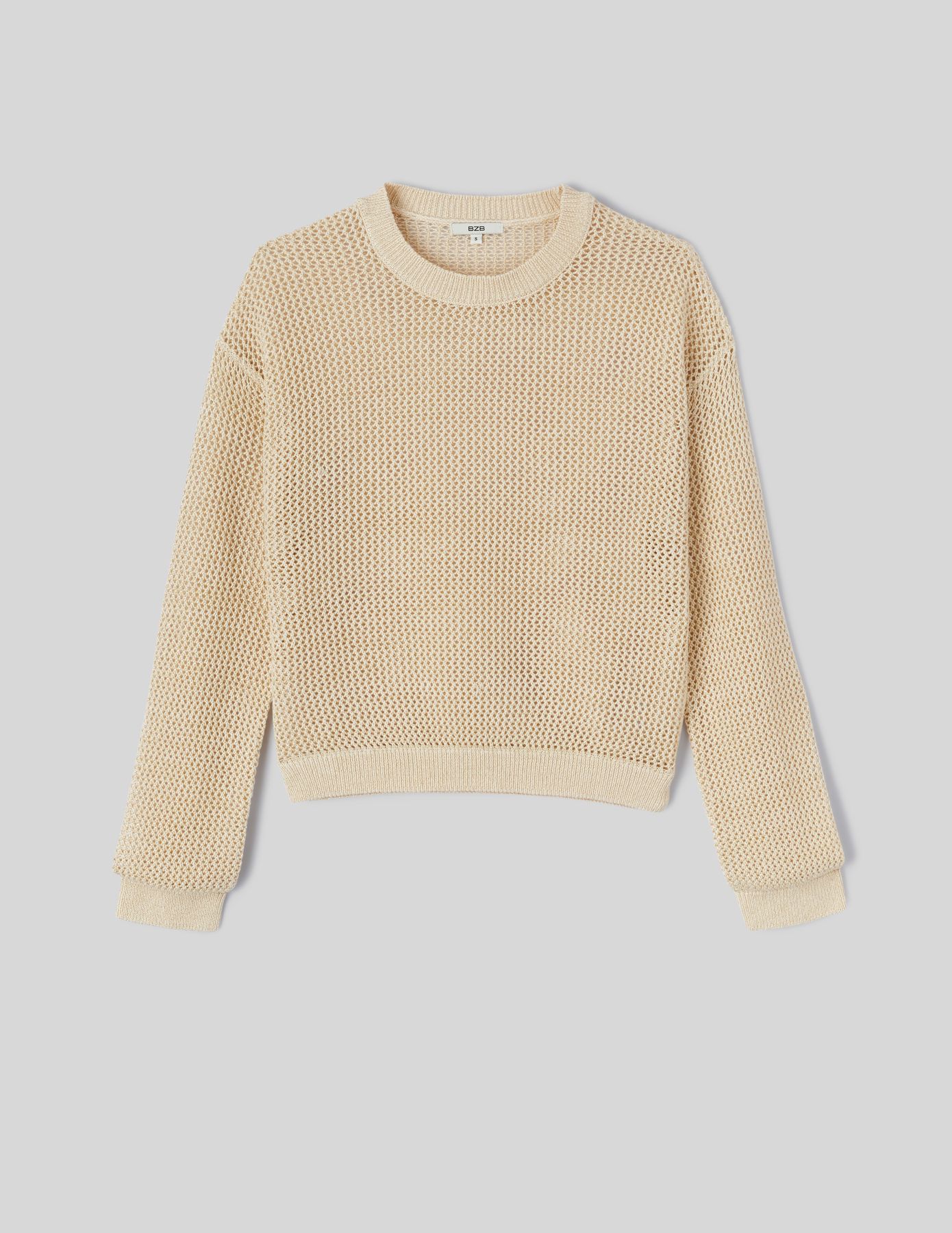 Pull en crochet avec fil pailleté