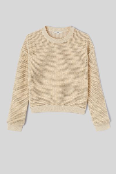 Pull en crochet avec fil pailleté