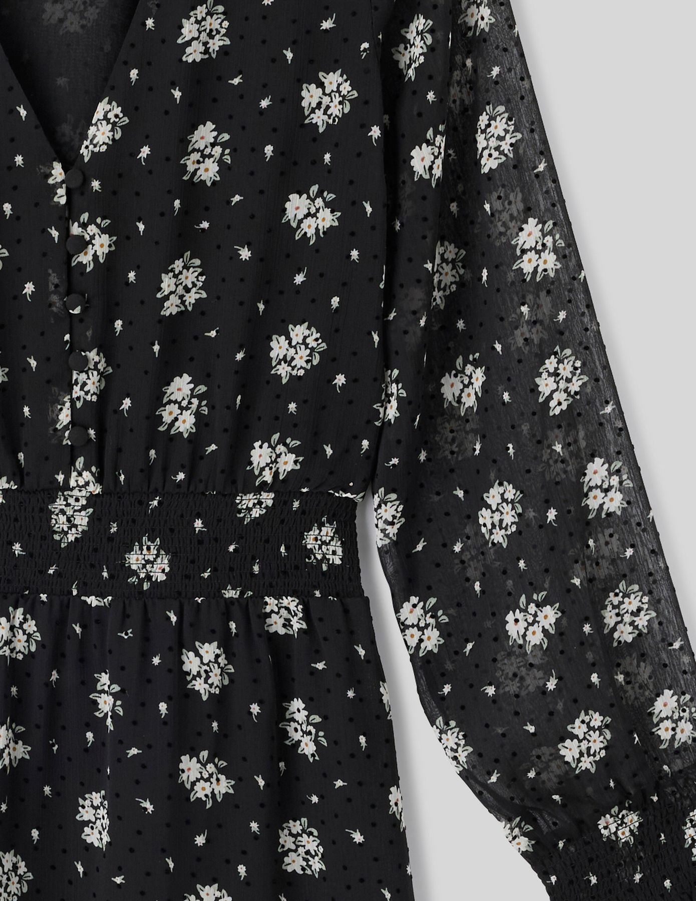 Robe en voile imprimée polyester recyclé